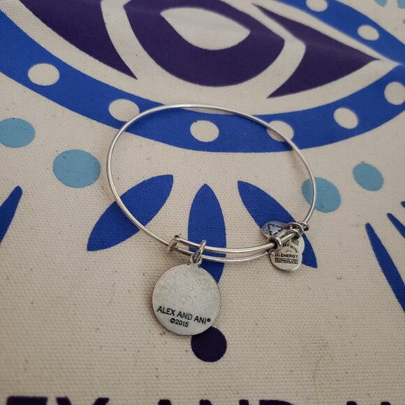 VGC Alex and Ani Path Of Life Bracelet Bangle Silver  65 - Picture 3 of 4